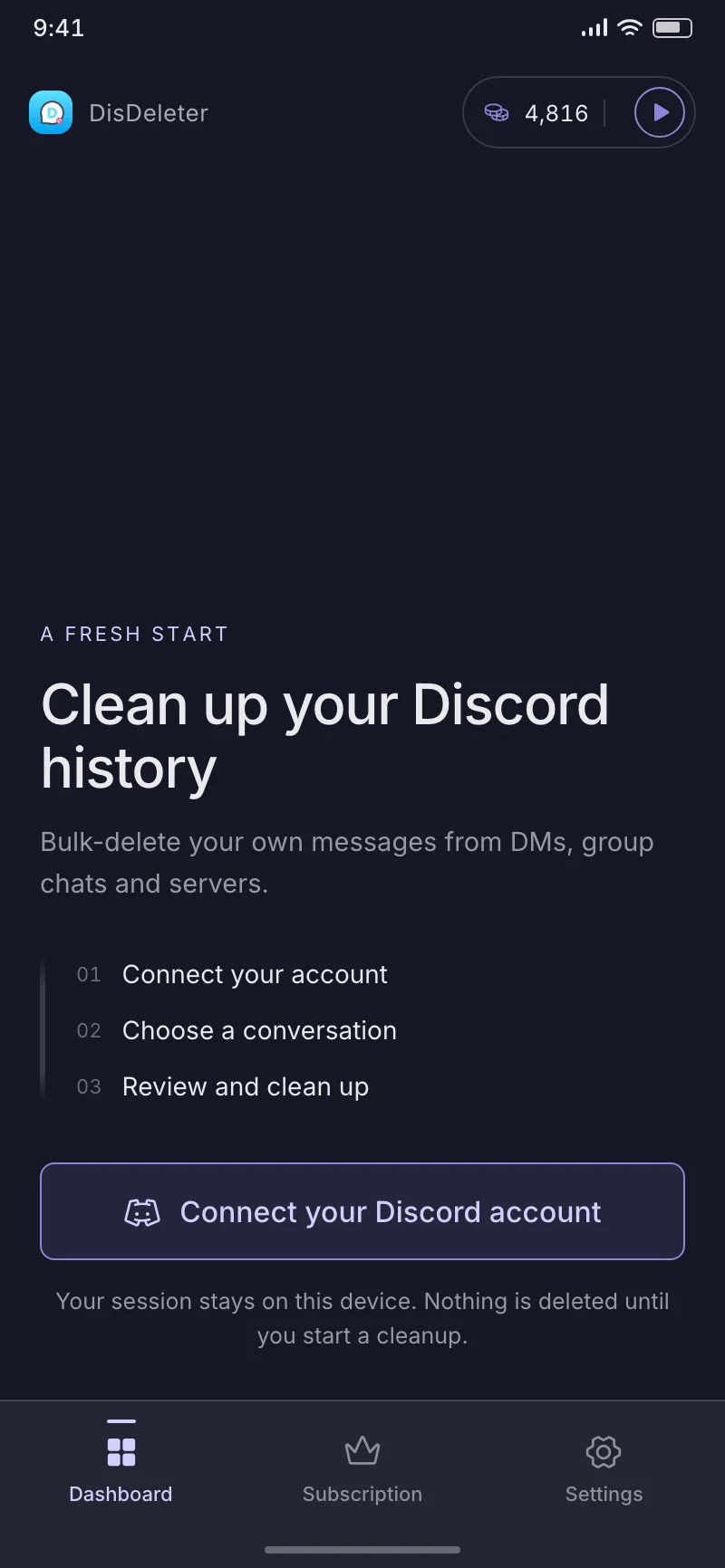 Connect your account