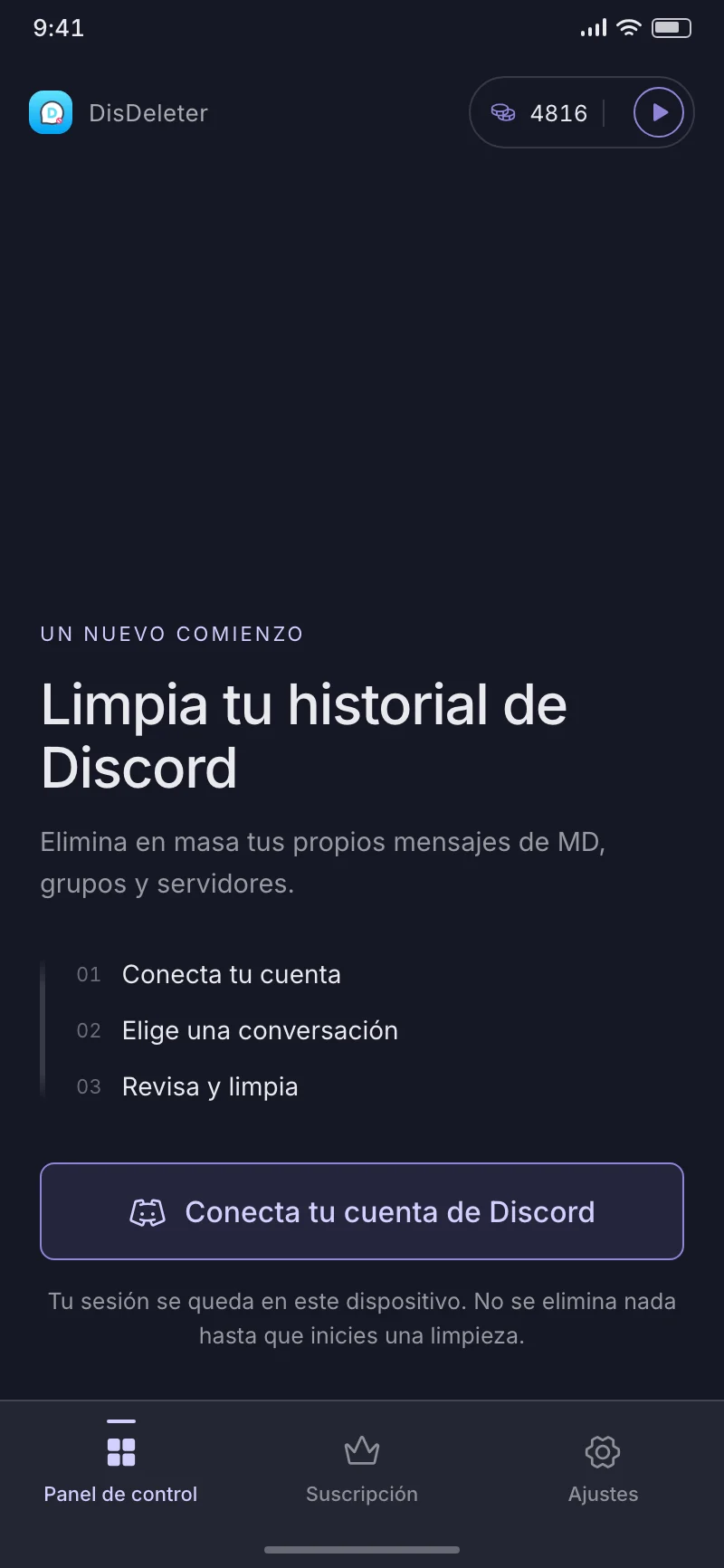 Conecta tu cuenta