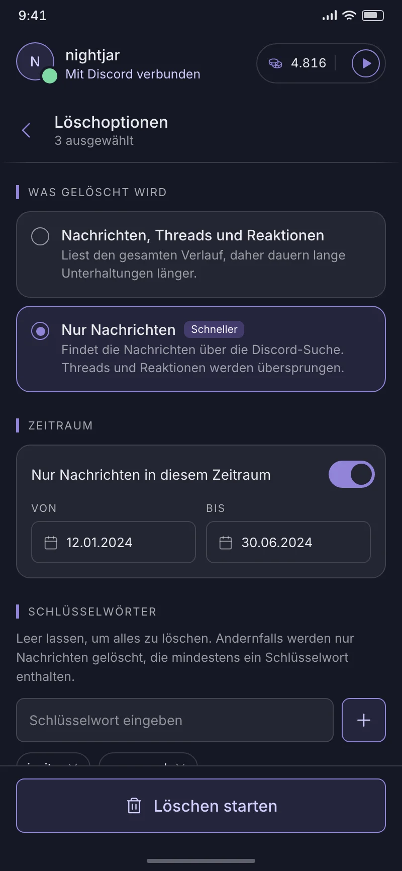 Prüfen und aufräumen